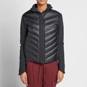 Nike Women's Tech Aeroloft Bomber Down Jacket in Black Small